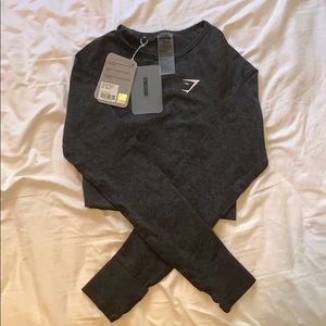 NEW GYMSHARK Vital Seamless Longsleeve Crop Top